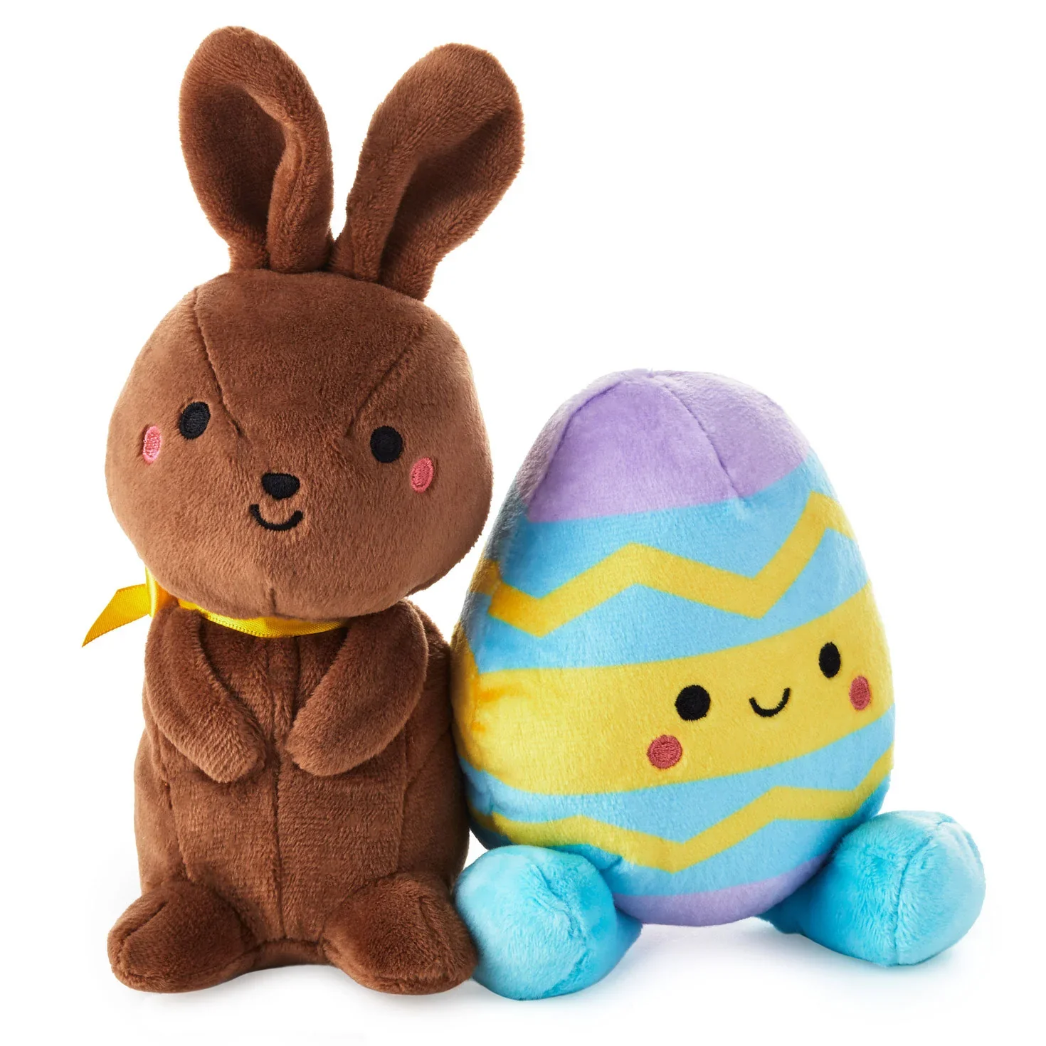 Chocolate Bunny & Easter Egg, Magnetic Plush Pair - Better Together - Image 3