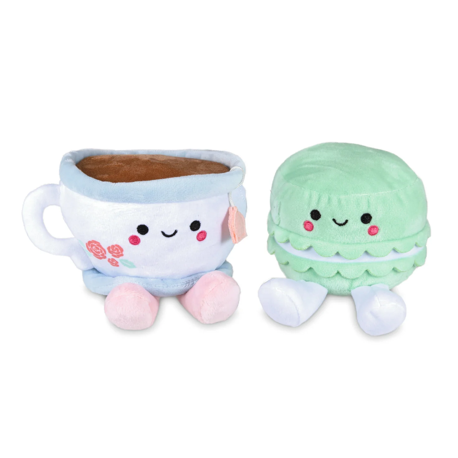Better Together Teacup and Macaron Cookie Magnetic Plush Pair, 3.5" - Image 4