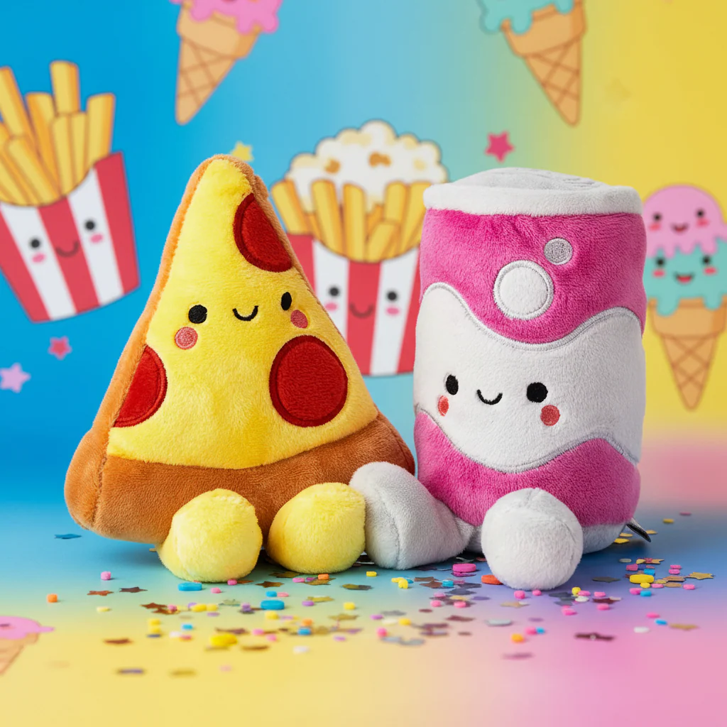 Pizza & Soda, Magnetic Plush Pair - Better Together - Image 2