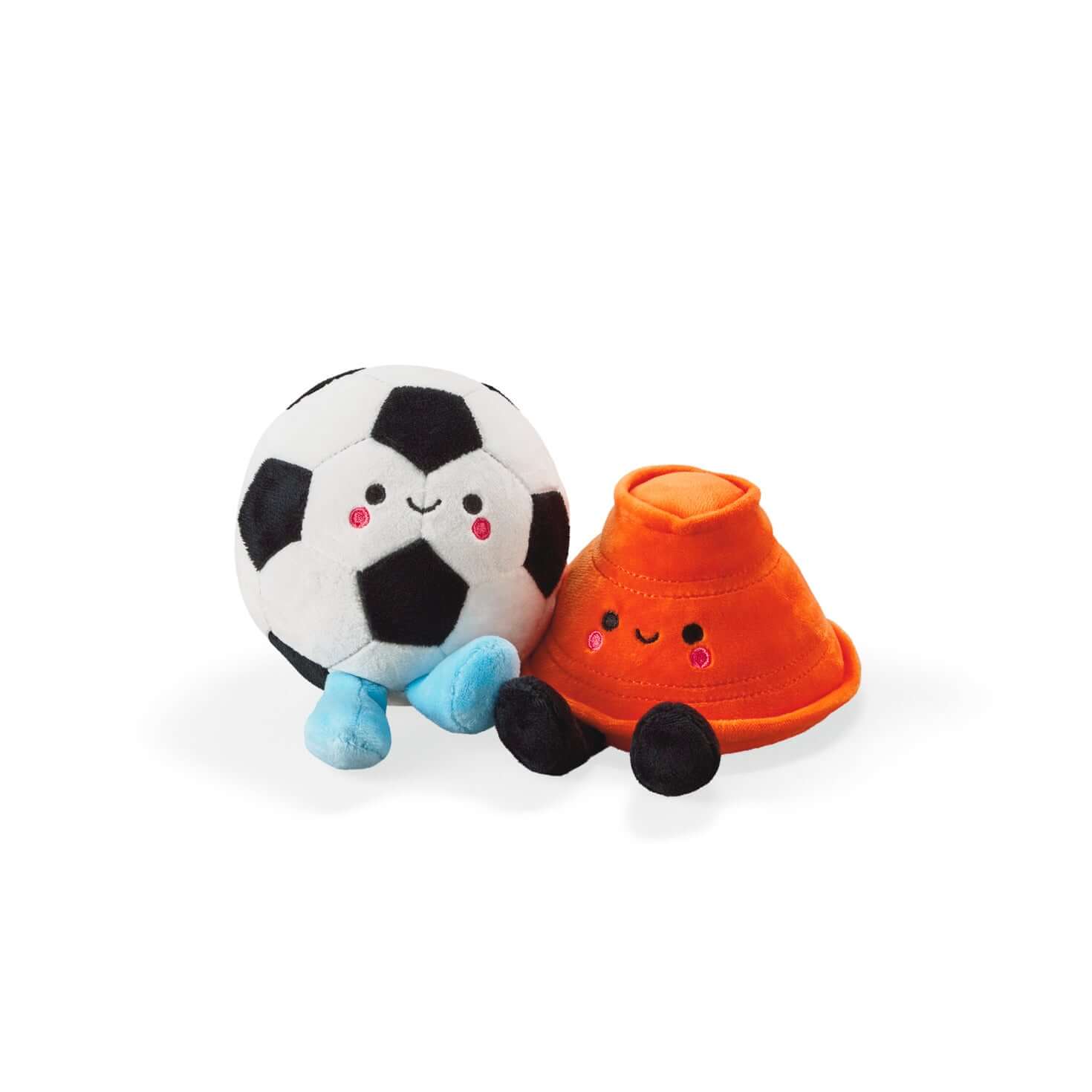 Better Together Soccer Ball and Orange Cone Magnetic Plush Pair, 5" H - Image 4