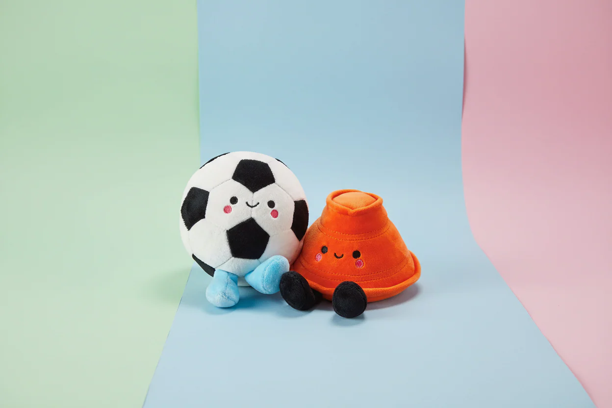 Better Together Soccer Ball and Orange Cone Magnetic Plush Pair, 5" H - Image 6