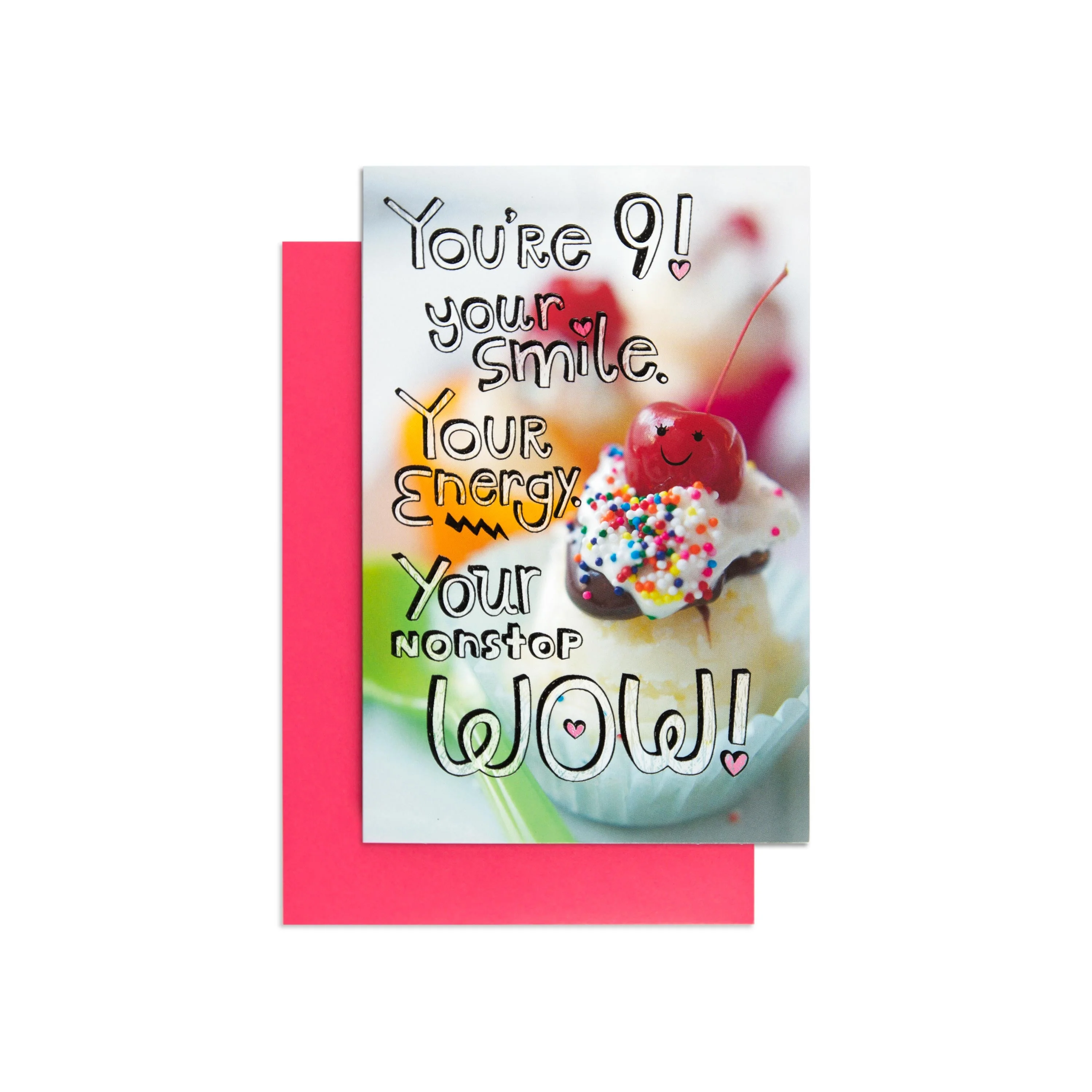 Smile Energy Wow Colourful  9th Birthday Card - Image 3