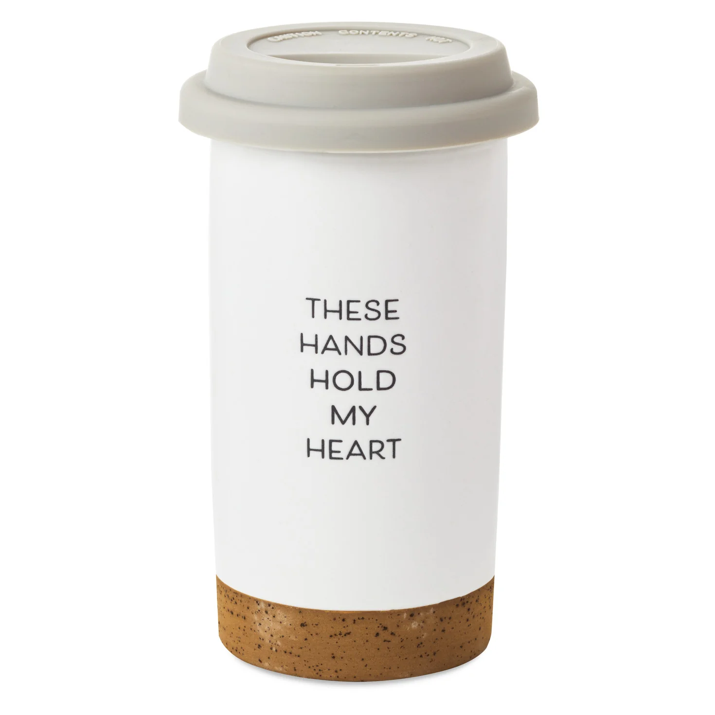 These Hands Hold My Heart Ceramic Travel Mug, 12.5 oz. - Image 3