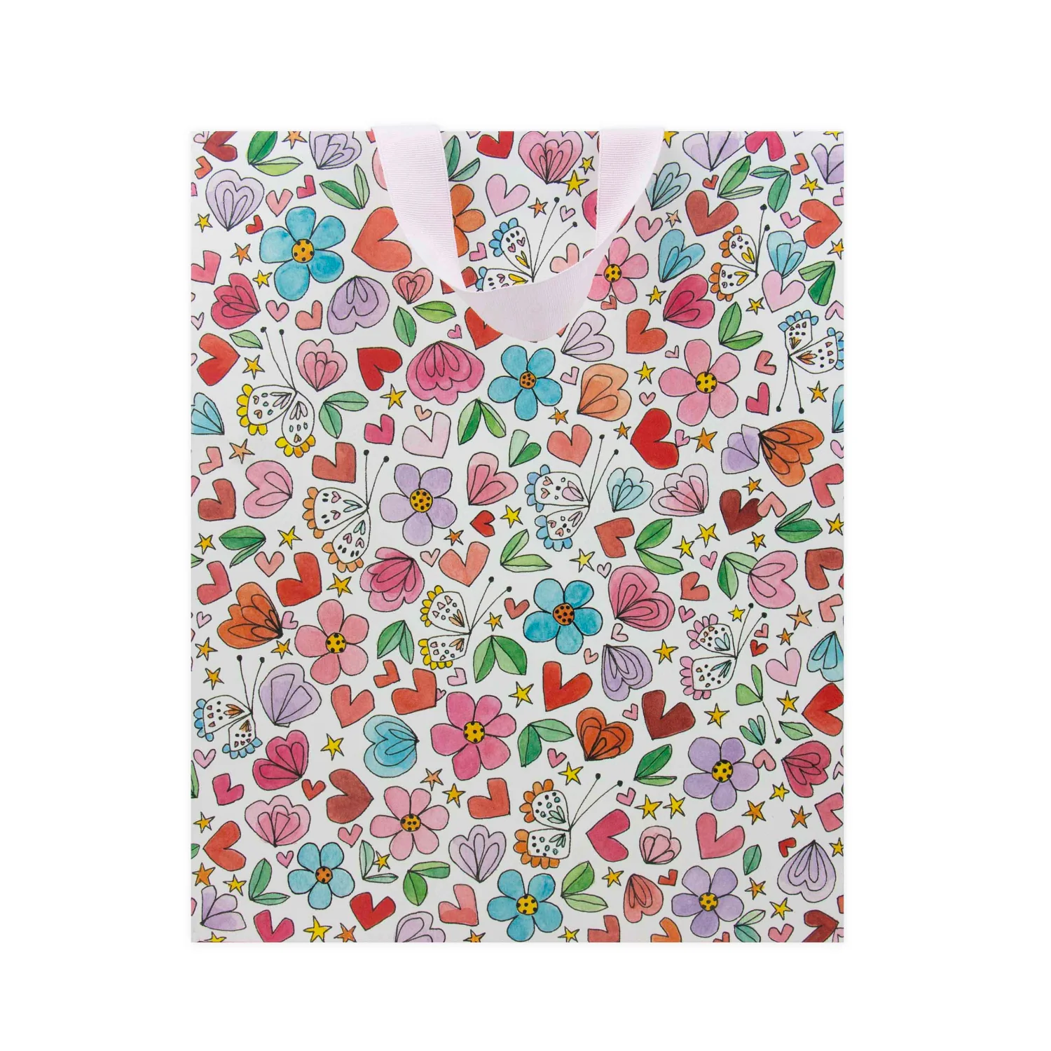 Hallmark x Love, Meredith Large Gift Bag - Butterflies, Hearts, Stars & Flowers - Image 3