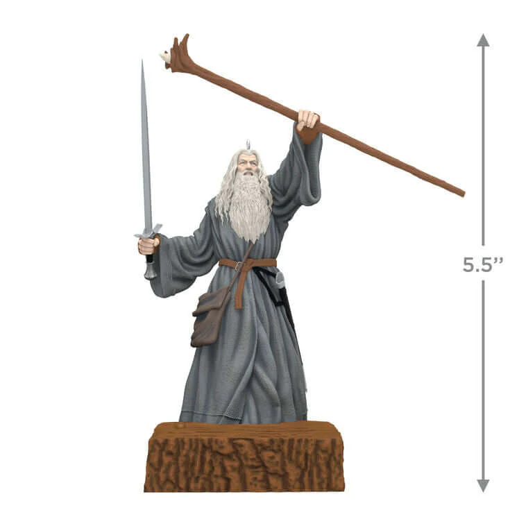 The Lord of the Rings™ Gandalf™ the Grey With Sound — 2025 Hallmark Keepsake Christmas Ornament - Image 7