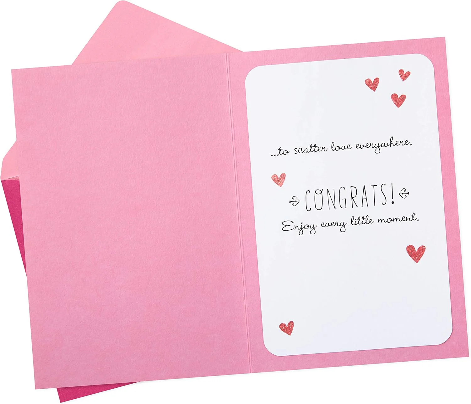 Hallmark Congratulations Greeting Card for New Baby Girl (Pink Elephant) - Image 2