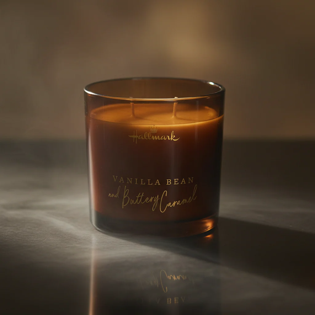 Hallmark Essential Oil Australian Soy Wax Candle - Vanilla Bean & Buttery Caramel - Image 3