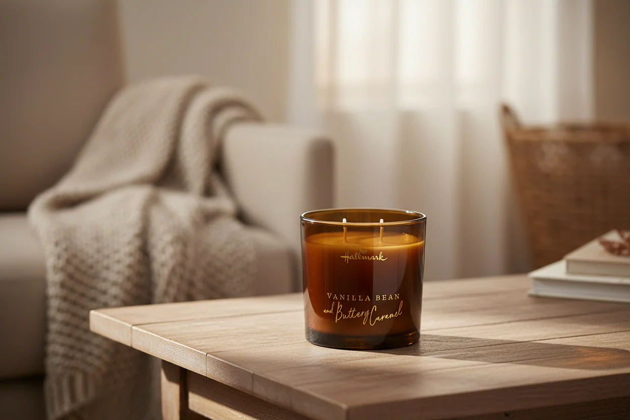 Hallmark Essential Oil Australian Soy Wax Candle - Vanilla Bean & Buttery Caramel - Image 5