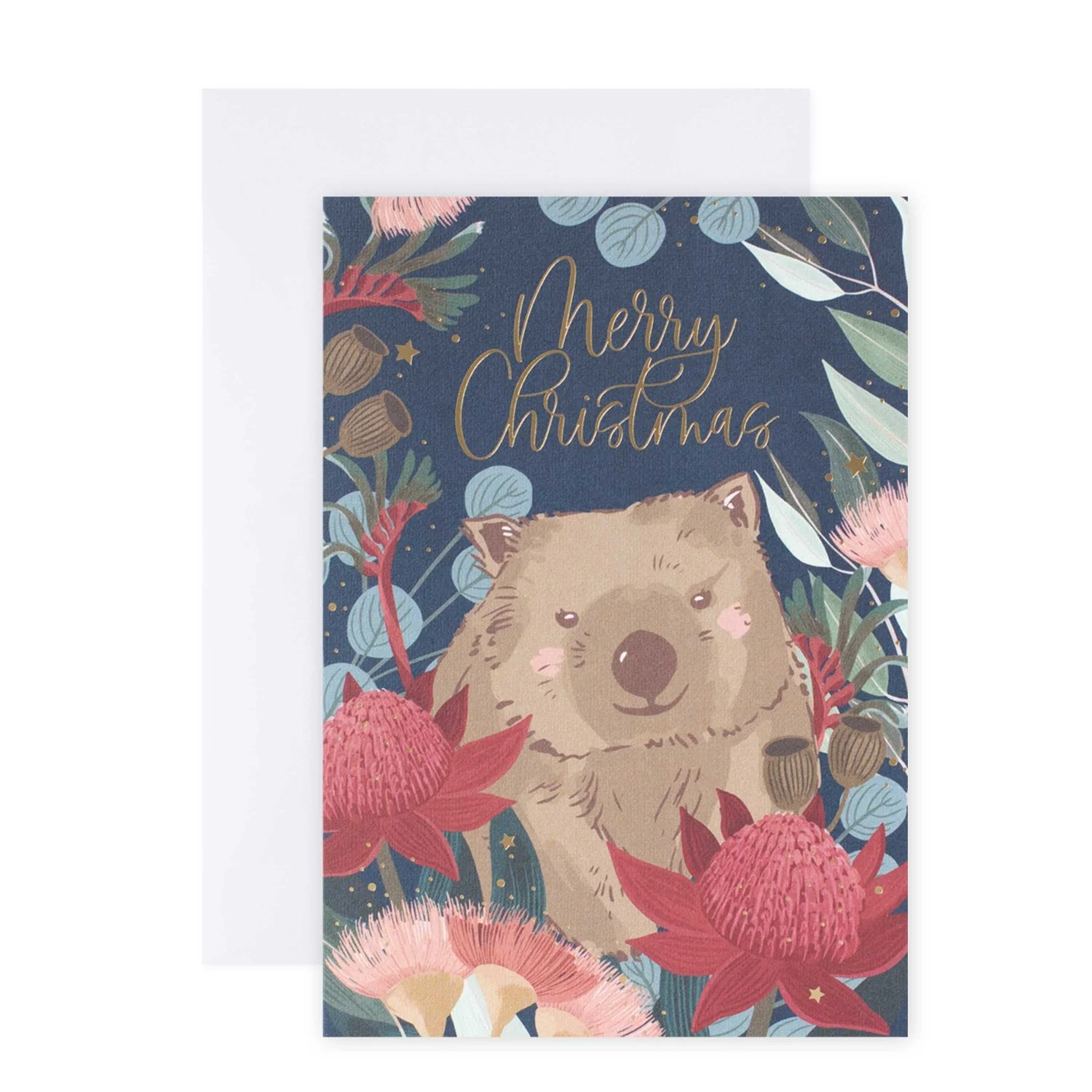 Hallmark x Christie Williams 10 Pack Boxed Charity Christmas Cards - Wombat & Kangaroo - Image 2