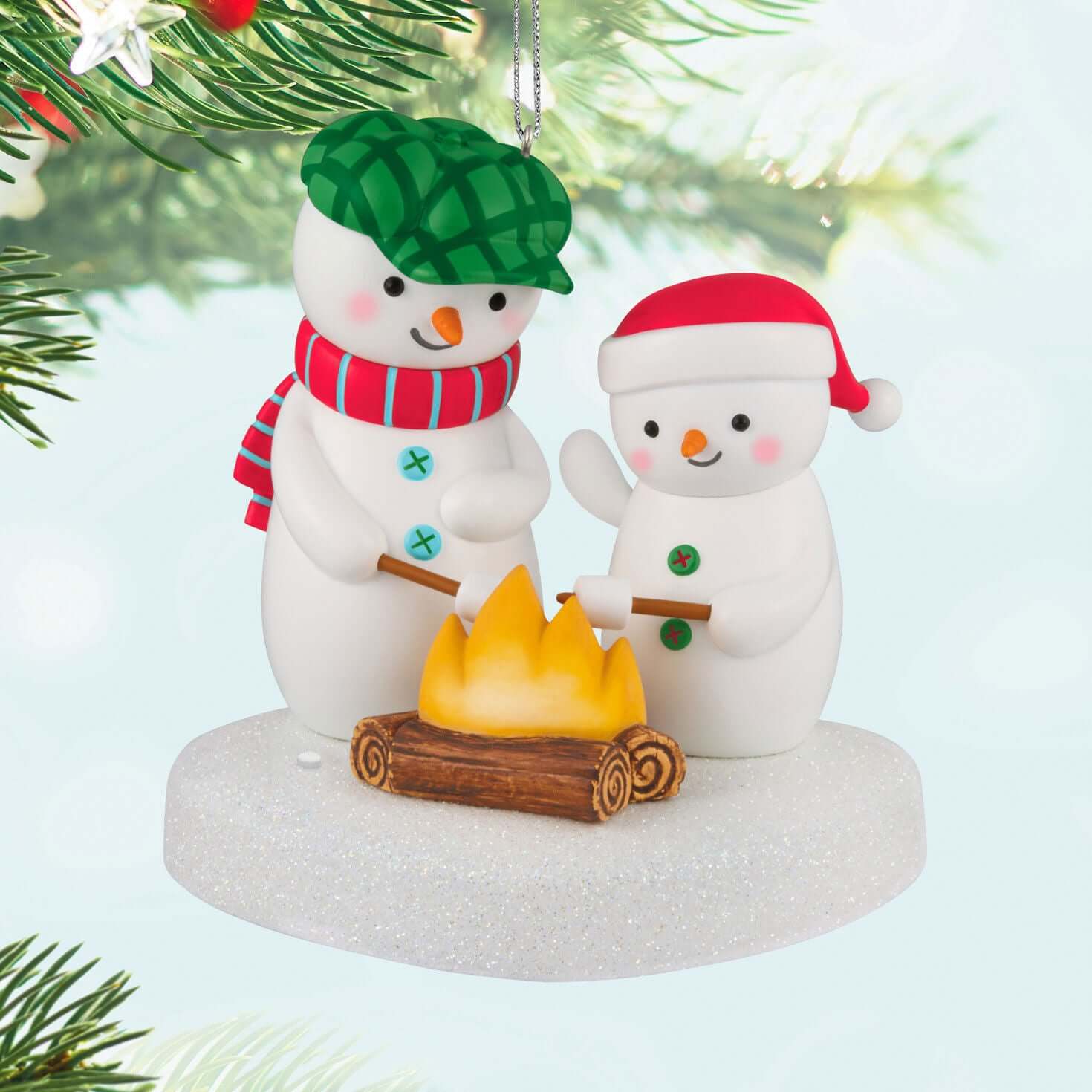 Roasting Musical Marshmallows Snowman — 2025 Hallmark Keepsake Christmas Ornament - Image 2