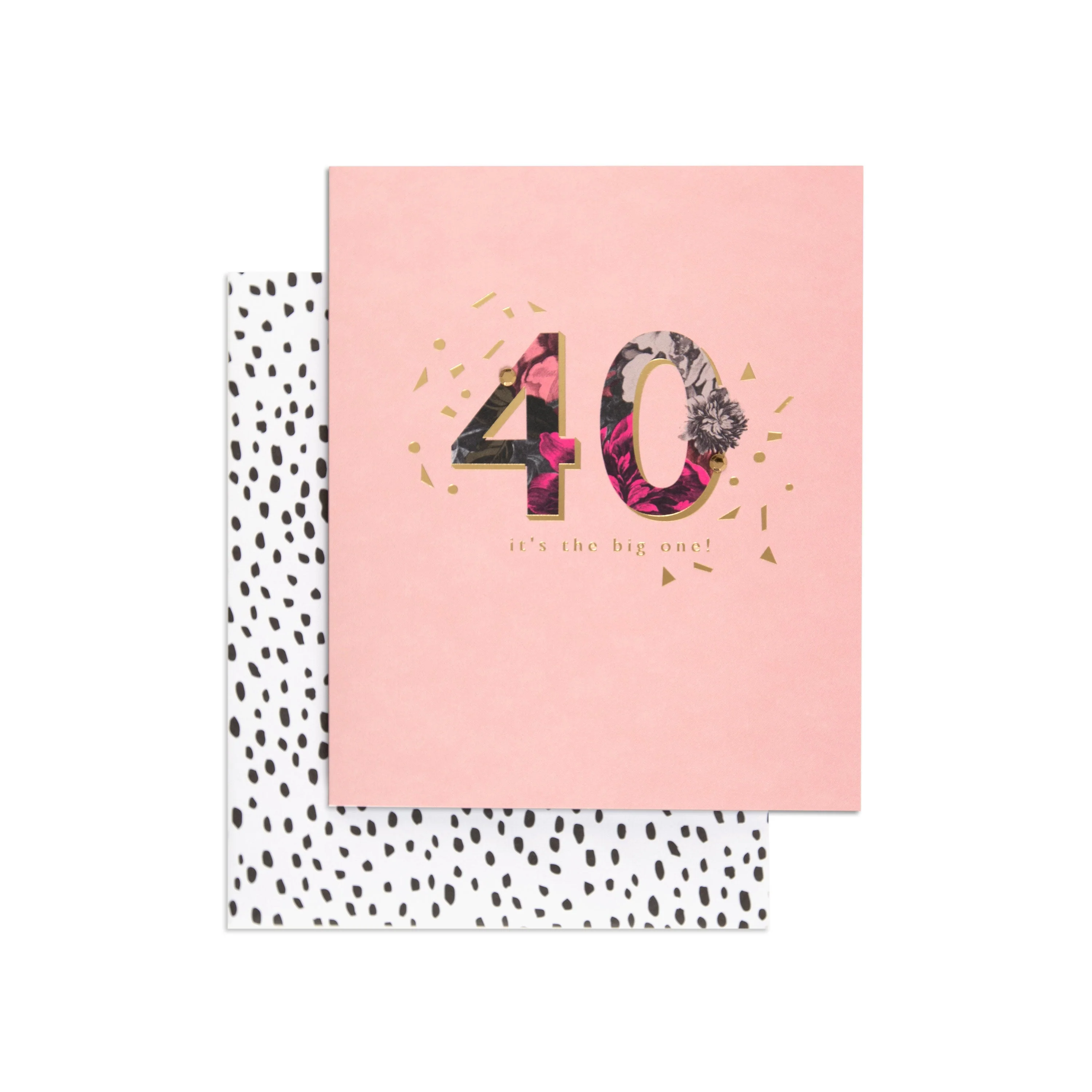 Stormy Blossoms Elegant 40th Birthday Card - Image 3
